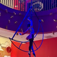 Circus act performer